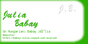 julia babay business card